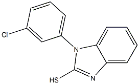 1-(3-chlorophenyl)-1H-1,3-benzodiazole-2-thiol 结构式