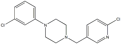 1-(3-chlorophenyl)-4-[(6-chloropyridin-3-yl)methyl]piperazine Structure