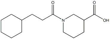 1-(3-cyclohexylpropanoyl)piperidine-3-carboxylic acid|