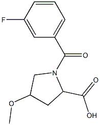 1-(3-fluorobenzoyl)-4-methoxypyrrolidine-2-carboxylic acid