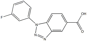 1-(3-fluorophenyl)-1H-1,2,3-benzotriazole-5-carboxylic acid Struktur