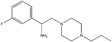 1-(3-fluorophenyl)-2-(4-propylpiperazin-1-yl)ethan-1-amine Struktur