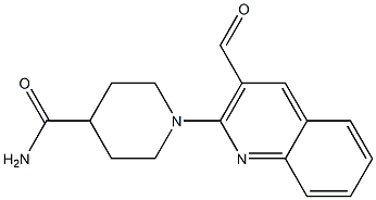 1-(3-formylquinolin-2-yl)piperidine-4-carboxamide Struktur
