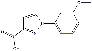 1-(3-methoxyphenyl)-1H-pyrazole-3-carboxylic acid, 1152536-76-9, 结构式