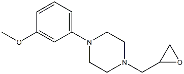 1-(3-methoxyphenyl)-4-(oxiran-2-ylmethyl)piperazine,,结构式