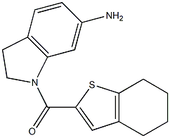 1-(4,5,6,7-tetrahydro-1-benzothiophen-2-ylcarbonyl)-2,3-dihydro-1H-indol-6-amine,,结构式