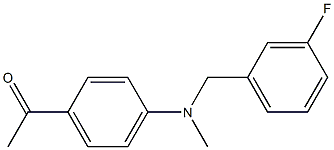 1-(4-{[(3-fluorophenyl)methyl](methyl)amino}phenyl)ethan-1-one Struktur