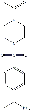 1-(4-{[4-(1-aminoethyl)benzene]sulfonyl}piperazin-1-yl)ethan-1-one 结构式