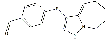 1-(4-{5H,6H,7H,8H,9H-[1,2,4]triazolo[3,4-a]azepin-3-ylsulfanyl}phenyl)ethan-1-one,,结构式