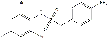 1-(4-aminophenyl)-N-(2,6-dibromo-4-methylphenyl)methanesulfonamide Structure