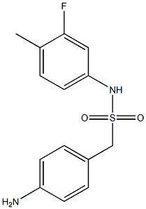 1-(4-aminophenyl)-N-(3-fluoro-4-methylphenyl)methanesulfonamide,,结构式