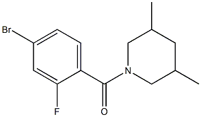 1-(4-bromo-2-fluorobenzoyl)-3,5-dimethylpiperidine 化学構造式