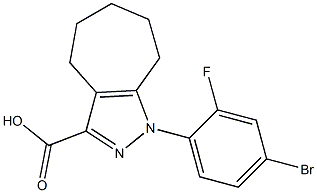 1-(4-bromo-2-fluorophenyl)-1,4,5,6,7,8-hexahydrocyclohepta[c]pyrazole-3-carboxylic acid Structure