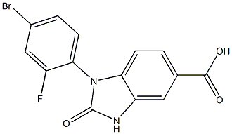 1-(4-bromo-2-fluorophenyl)-2-oxo-2,3-dihydro-1H-1,3-benzodiazole-5-carboxylic acid|