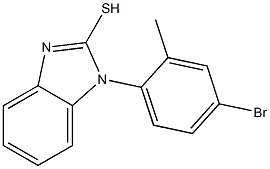 1-(4-bromo-2-methylphenyl)-1H-1,3-benzodiazole-2-thiol,,结构式