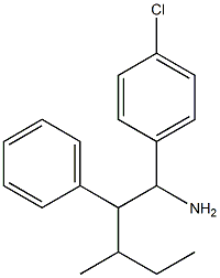 1-(4-chlorophenyl)-3-methyl-2-phenylpentan-1-amine Struktur