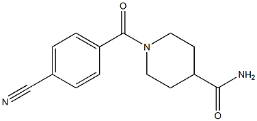 1-(4-cyanobenzoyl)piperidine-4-carboxamide,,结构式