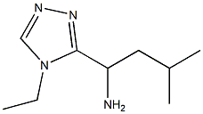 1-(4-ethyl-4H-1,2,4-triazol-3-yl)-3-methylbutan-1-amine 化学構造式