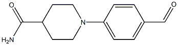 1-(4-formylphenyl)piperidine-4-carboxamide 化学構造式