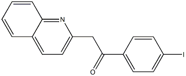 1-(4-iodophenyl)-2-(quinolin-2-yl)ethan-1-one 化学構造式