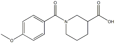 1-(4-methoxybenzoyl)piperidine-3-carboxylic acid,,结构式