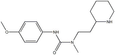 1-(4-methoxyphenyl)-3-methyl-3-[2-(piperidin-2-yl)ethyl]urea,,结构式