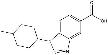 1-(4-methylcyclohexyl)-1H-1,2,3-benzotriazole-5-carboxylic acid,,结构式