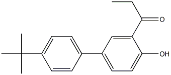 1-(4'-tert-butyl-4-hydroxy-1,1'-biphenyl-3-yl)propan-1-one,,结构式
