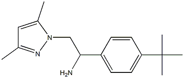 1-(4-tert-butylphenyl)-2-(3,5-dimethyl-1H-pyrazol-1-yl)ethanamine 化学構造式