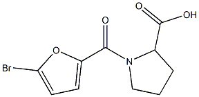 1-(5-bromo-2-furoyl)pyrrolidine-2-carboxylic acid Structure