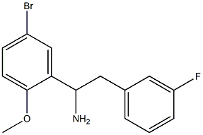 1-(5-bromo-2-methoxyphenyl)-2-(3-fluorophenyl)ethan-1-amine 化学構造式