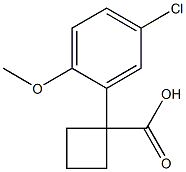 1-(5-chloro-2-methoxyphenyl)cyclobutane-1-carboxylic acid,,结构式