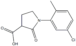 1-(5-chloro-2-methylphenyl)-2-oxopyrrolidine-3-carboxylic acid 结构式