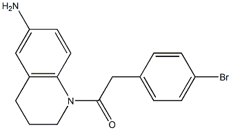 1-(6-amino-1,2,3,4-tetrahydroquinolin-1-yl)-2-(4-bromophenyl)ethan-1-one,,结构式