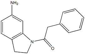 1-(6-amino-2,3-dihydro-1H-indol-1-yl)-2-phenylethan-1-one Struktur