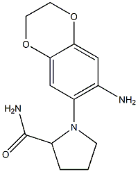 1-(7-amino-2,3-dihydro-1,4-benzodioxin-6-yl)pyrrolidine-2-carboxamide Structure