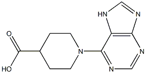 1-(7H-purin-6-yl)piperidine-4-carboxylic acid,,结构式