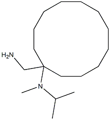 1-(aminomethyl)-N-methyl-N-(propan-2-yl)cyclododecan-1-amine Struktur