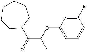 1-(azepan-1-yl)-2-(3-bromophenoxy)propan-1-one 化学構造式