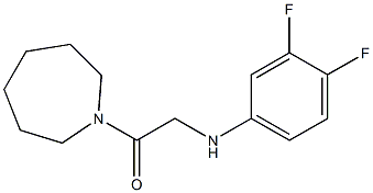 1-(azepan-1-yl)-2-[(3,4-difluorophenyl)amino]ethan-1-one 化学構造式