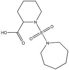1-(azepane-1-sulfonyl)piperidine-2-carboxylic acid 结构式