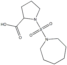 1-(azepane-1-sulfonyl)pyrrolidine-2-carboxylic acid,,结构式