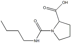 1-(butylcarbamoyl)pyrrolidine-2-carboxylic acid Structure