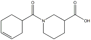 1-(cyclohex-3-en-1-ylcarbonyl)piperidine-3-carboxylic acid Struktur