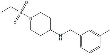 1-(ethanesulfonyl)-N-[(3-methylphenyl)methyl]piperidin-4-amine,,结构式