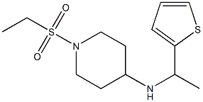 1-(ethanesulfonyl)-N-[1-(thiophen-2-yl)ethyl]piperidin-4-amine 化学構造式