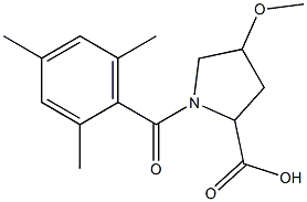 1-(mesitylcarbonyl)-4-methoxypyrrolidine-2-carboxylic acid,,结构式