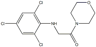 1-(morpholin-4-yl)-2-[(2,4,6-trichlorophenyl)amino]ethan-1-one,,结构式