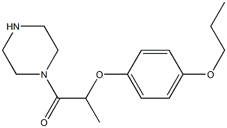 1-(piperazin-1-yl)-2-(4-propoxyphenoxy)propan-1-one,,结构式