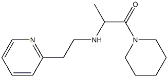 1-(piperidin-1-yl)-2-{[2-(pyridin-2-yl)ethyl]amino}propan-1-one,,结构式